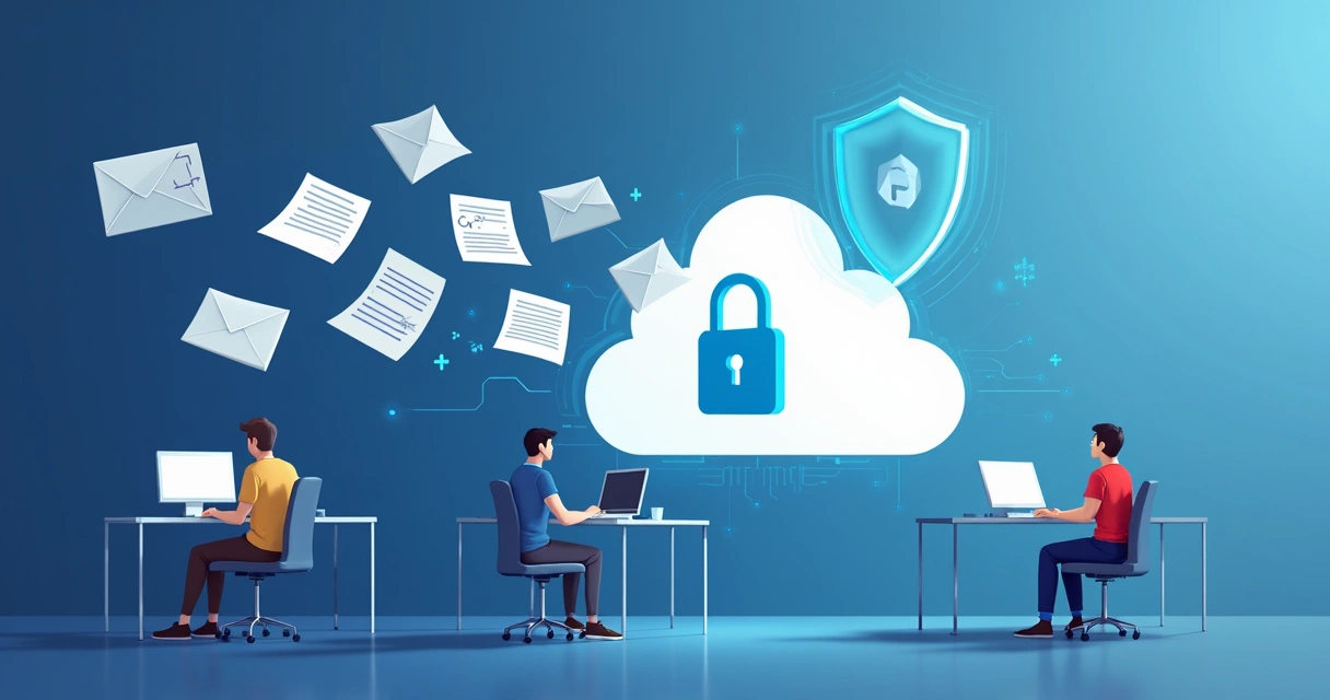 Secure digital document signing with cloud lock and shield