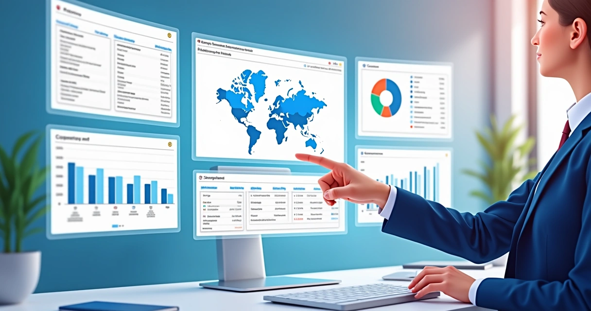 Segmentação de contas com filtros e gráficos em tela digital 
