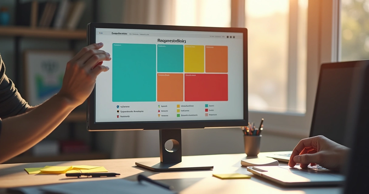 Monitor exibindo gráfico de segmentação em campanha de anúncios online 