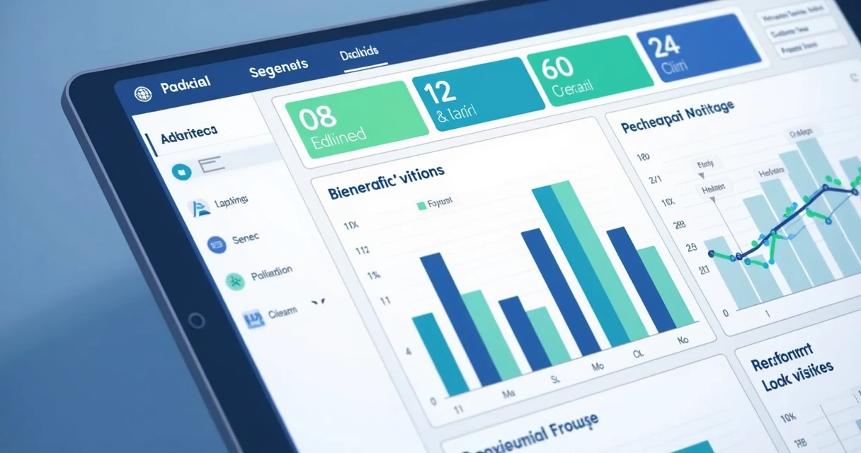 Dashboard de segmentação de anúncios online mostrando filtros detalhados 