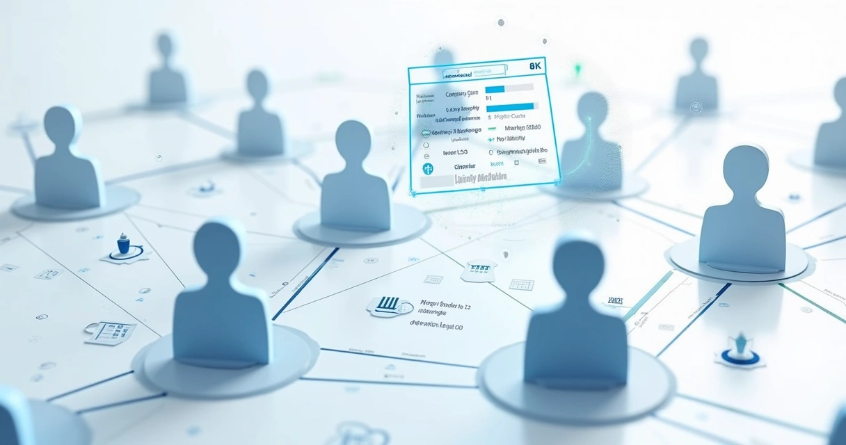 Diagrama mostrando filtros como segmento, porte da empresa e cargo em destaque em personas empresariais 