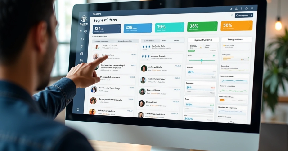 Painel com segmentação avançada de contatos 
