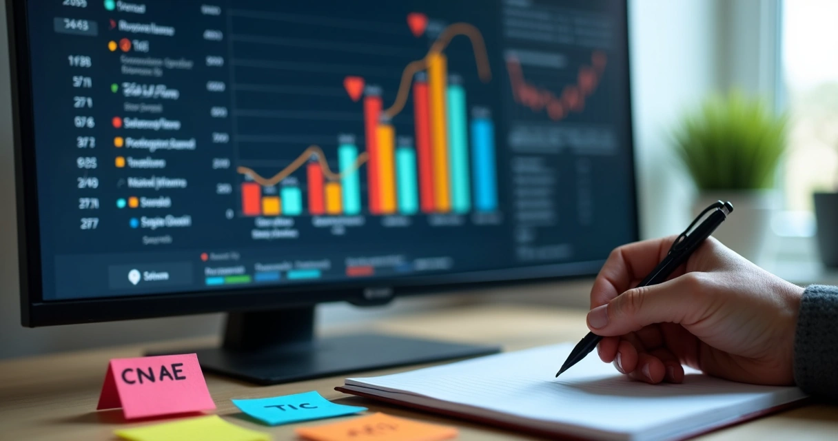 Painel com segmentos de mercado destacados para campanhas B2B 