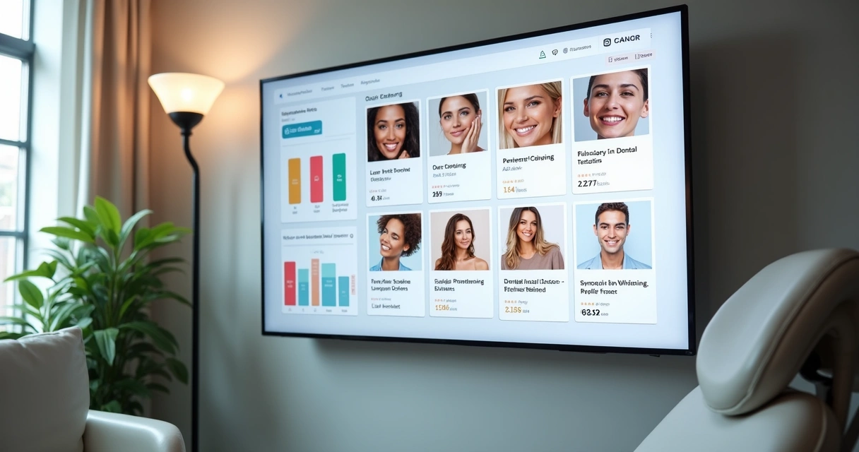 Painel CRM mostrando segmentação de campanhas para estética e dentistas 