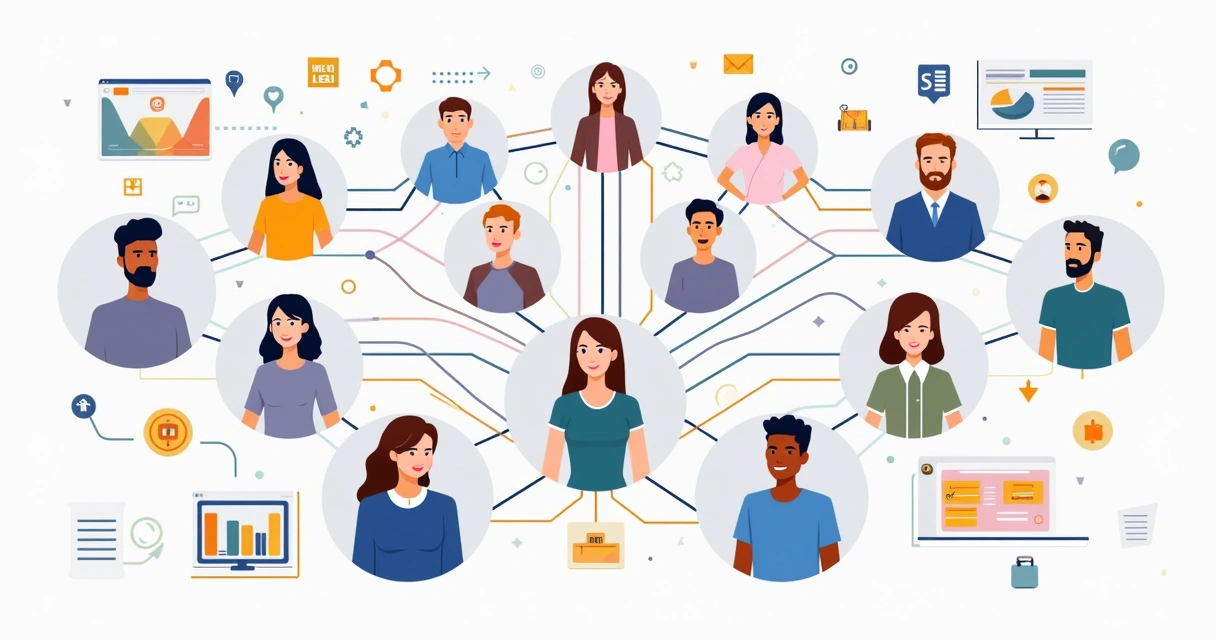 Grupos de clientes segmentados conectados a oportunidades de vendas 