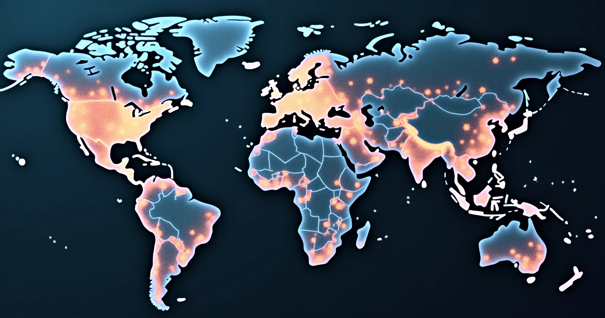 Mapa ilustrando segmentação de clientes por setor 