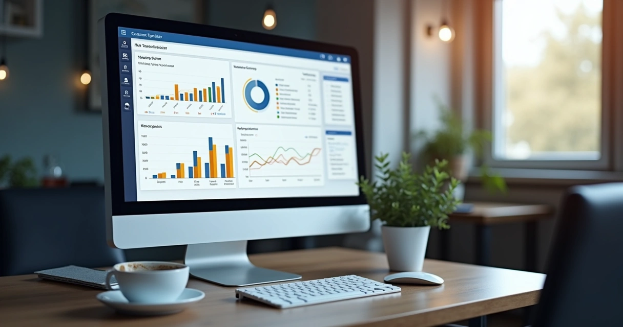 Tela de computador mostrando segmentação de clientes por dados