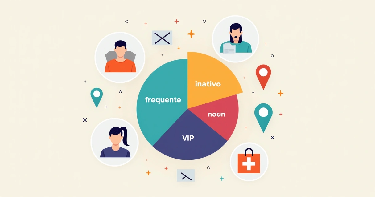 Gráfico de segmentação de clientes online