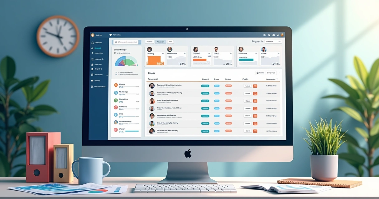 Mailing List para Cobrança: Como Montar, Enriquecer e Otimizar 2 Segmentação visual de clientes por cores e valores na tela de computador