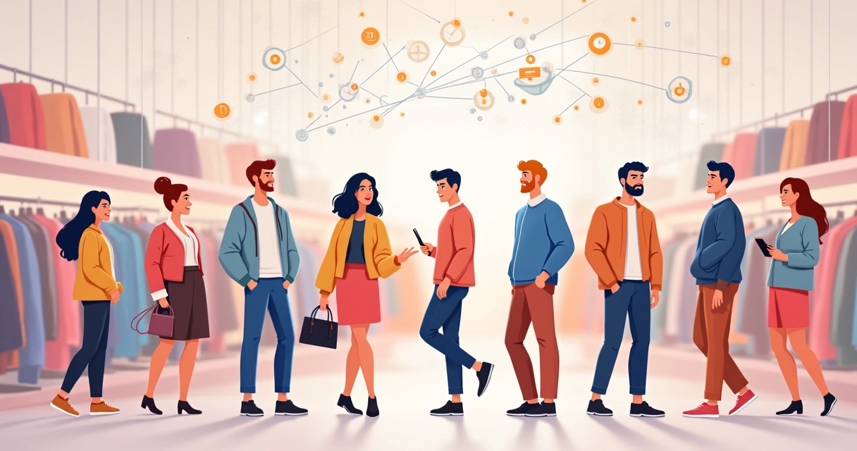 Visualização de segmentação de clientes em loja