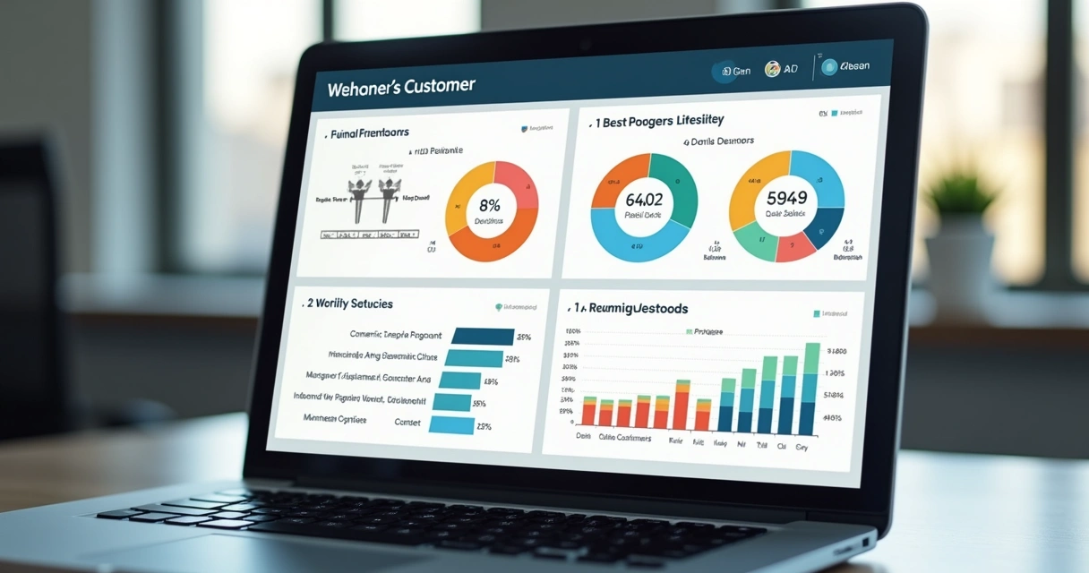 Ilustração de um dashboard segmentando clientes por promotores, neutros e detratores 
