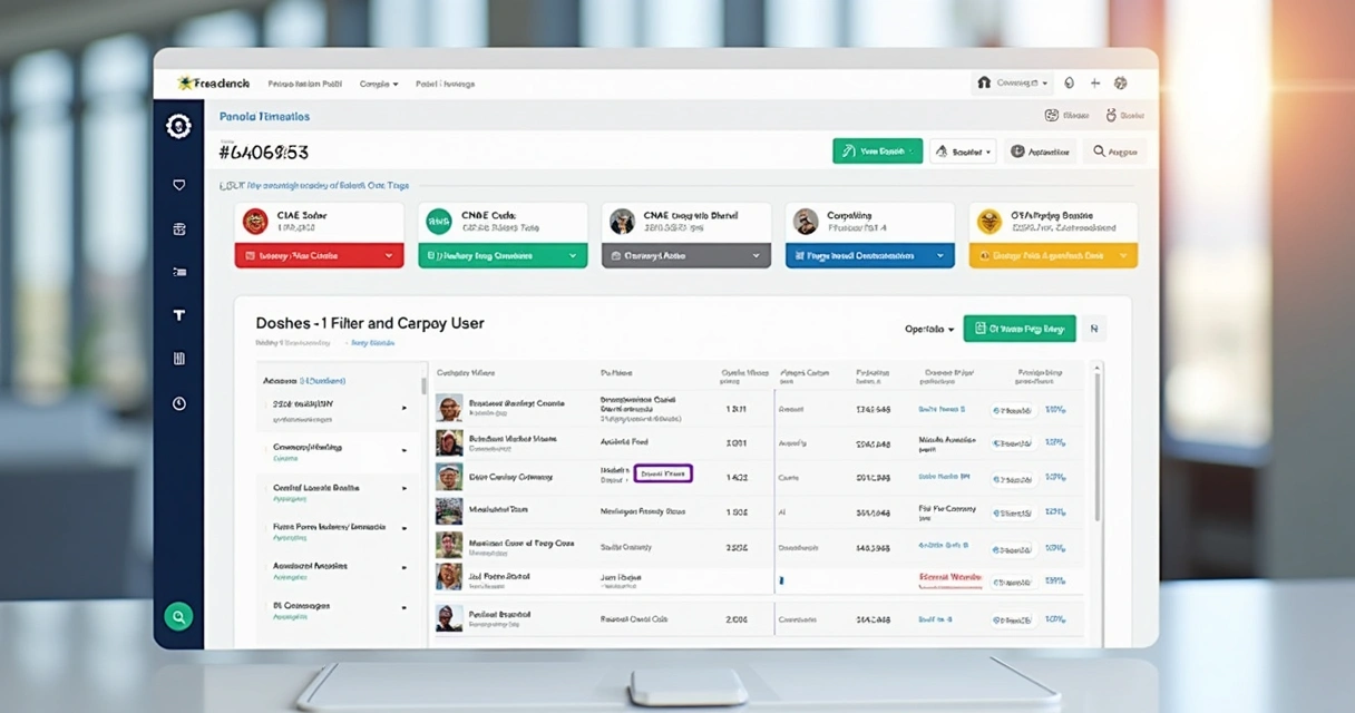Filtros segmentados mostrando empresas por CNAE, porte e localização 