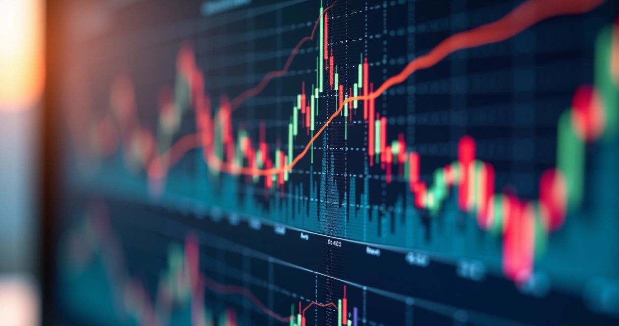 Gráfico de comportamento de leads em tela digital 