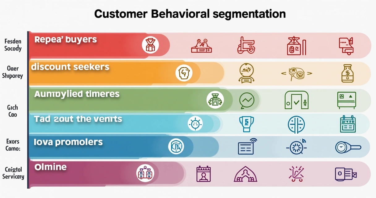 Infográfico com exemplos de segmentação comportamental do cliente 