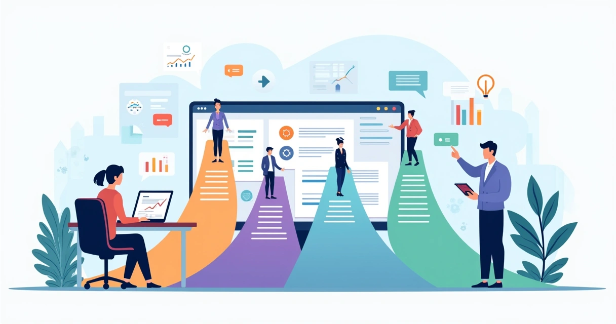 Painel dividindo grupos de visitantes B2B em segmentos de comportamento 