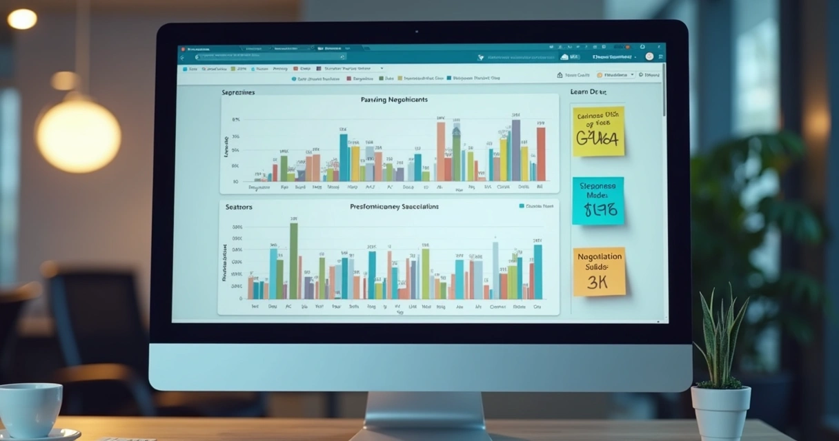 Tela de sistema com gráficos e dados de segmentação de clientes inadimplentes.