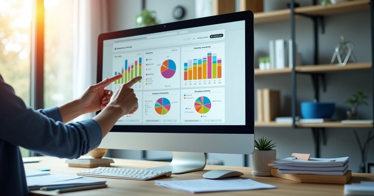 Tela mostrando gráficos de segmentação de empresas 