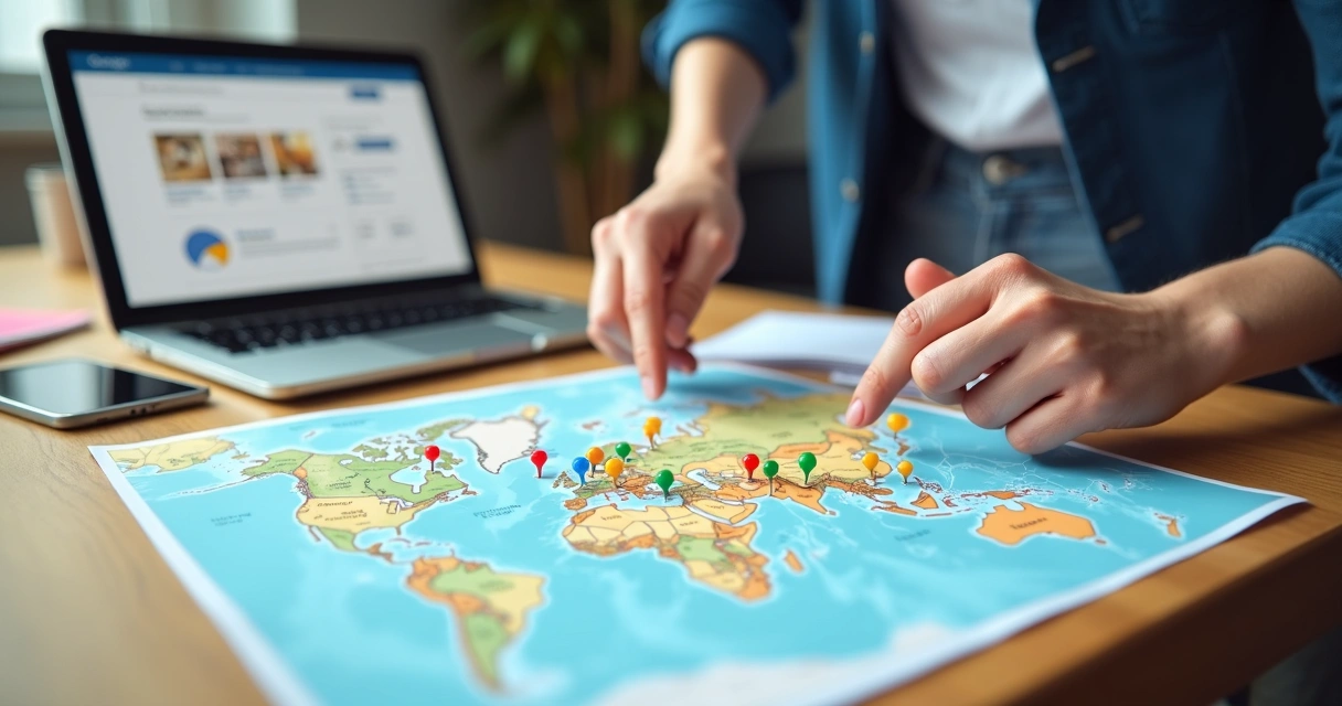 Mapa com segmentação de bairros para anúncios locais no Google Ads 
