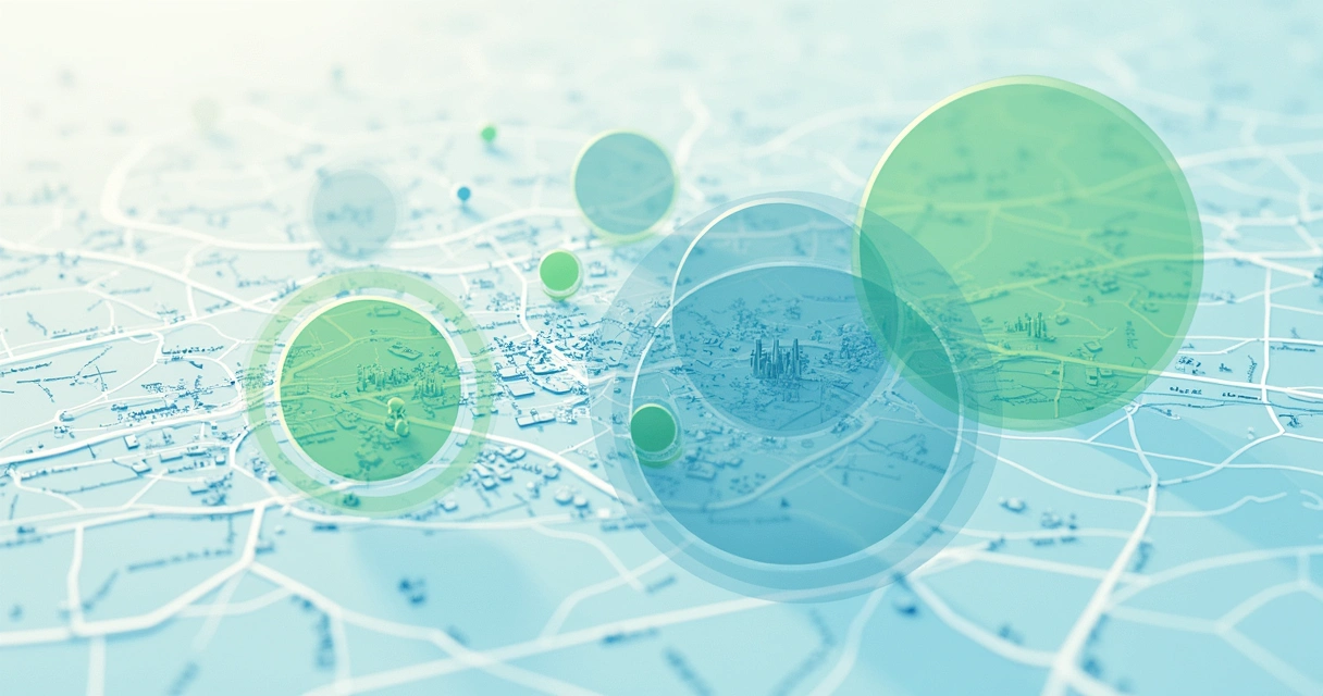 Mapa digital com marcação de áreas segmentadas para clínica médica 