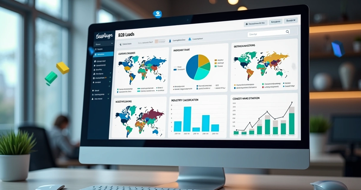 Segmentação de leads B2B com gráficos e mapas 