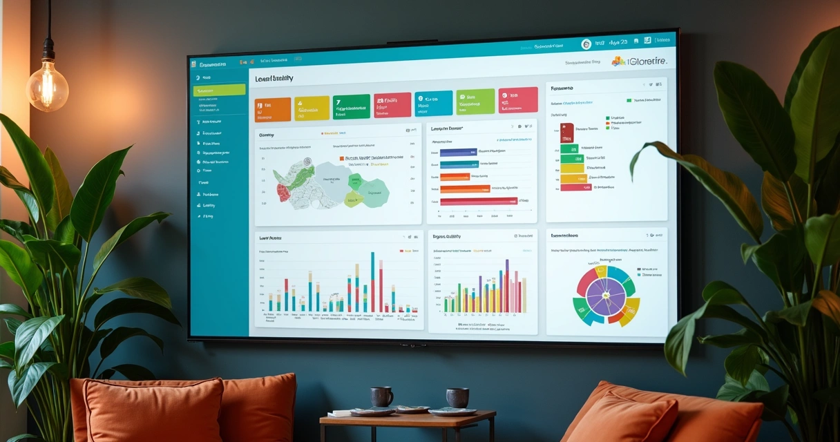 Painel segmentando leads por IA com perfis coloridos 