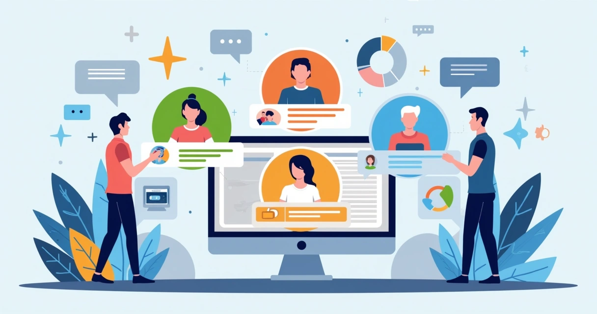 Ícones representando segmentação de leads em marketing digital 