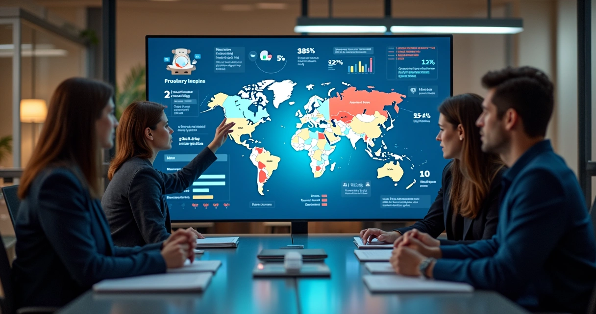 Painel visual mostrando segmentação de leads B2B 