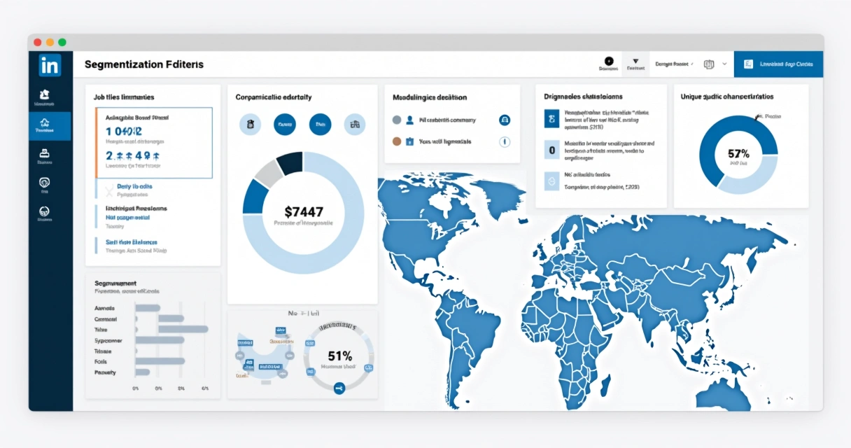 Gráfico ilustrativo de segmentação detalhada no LinkedIn Ads de público B2B 