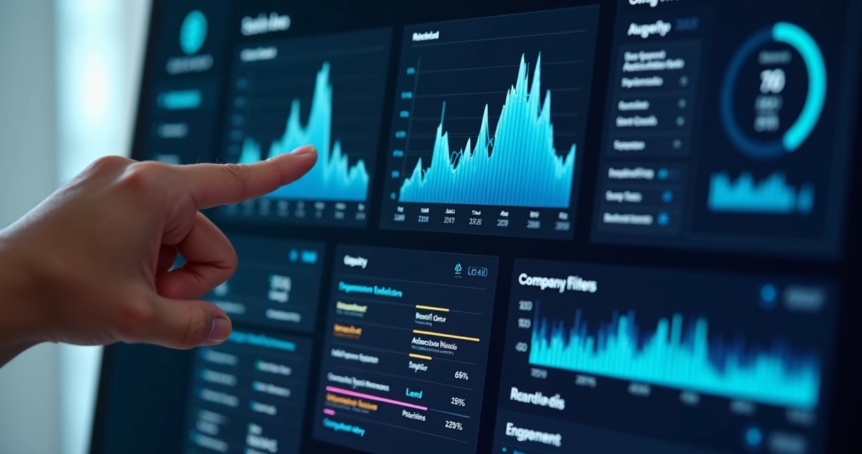 Dashboard digital de segmentação de leads com filtros ativos 