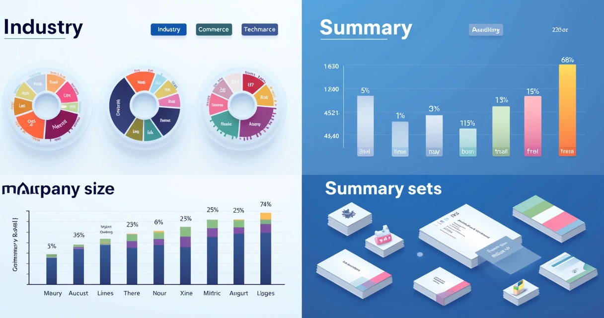 Dashboard com segmentação de empresas por setor e porte 