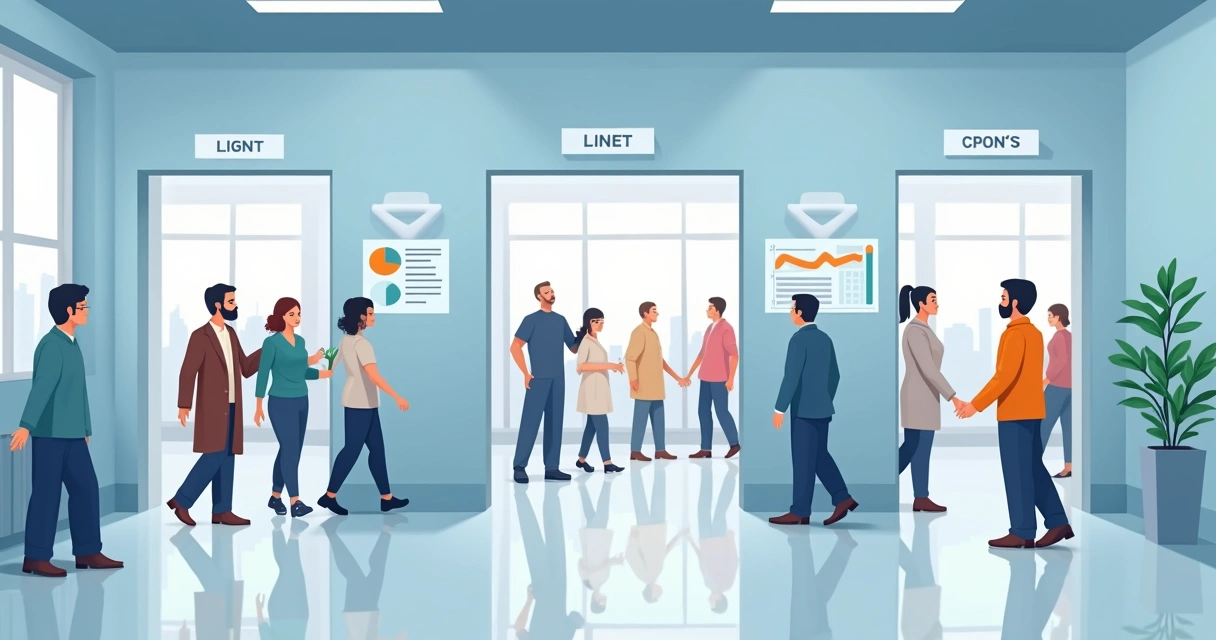 Representação gráfica de segmentação de pacientes em clínica auditiva 