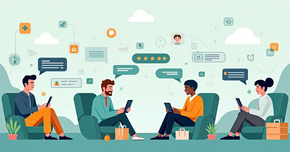 Pessoas de perfis diferentes recebendo mensagens personalizadas 