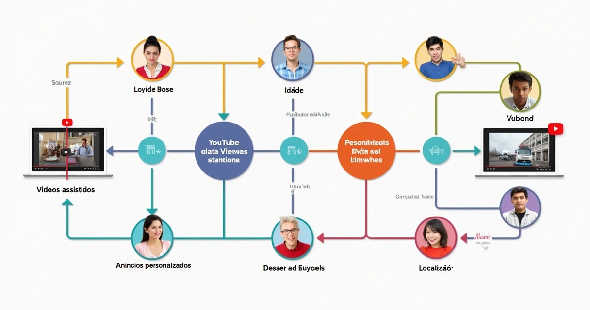 Gráfico ilustrando segmentação de vídeos e anúncios no YouTube