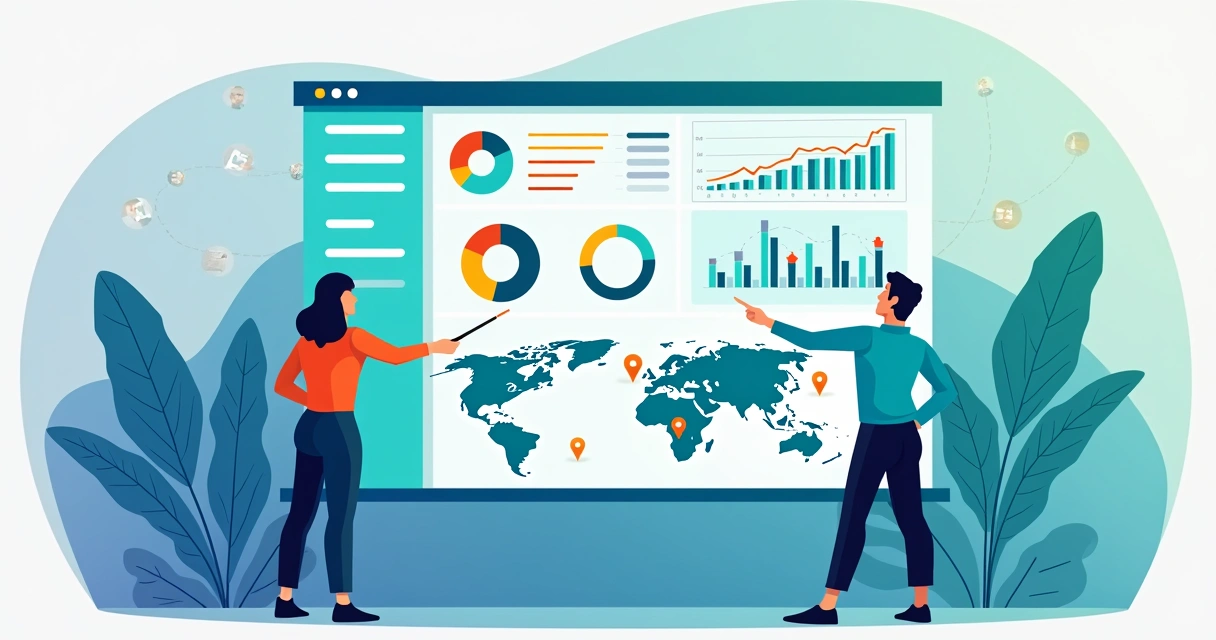 Segmentação de público para anúncios digitais com gráficos e mapas 