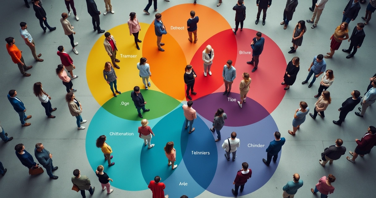 Segmentação de público, pessoas em grupos distintos de acordo com perfil