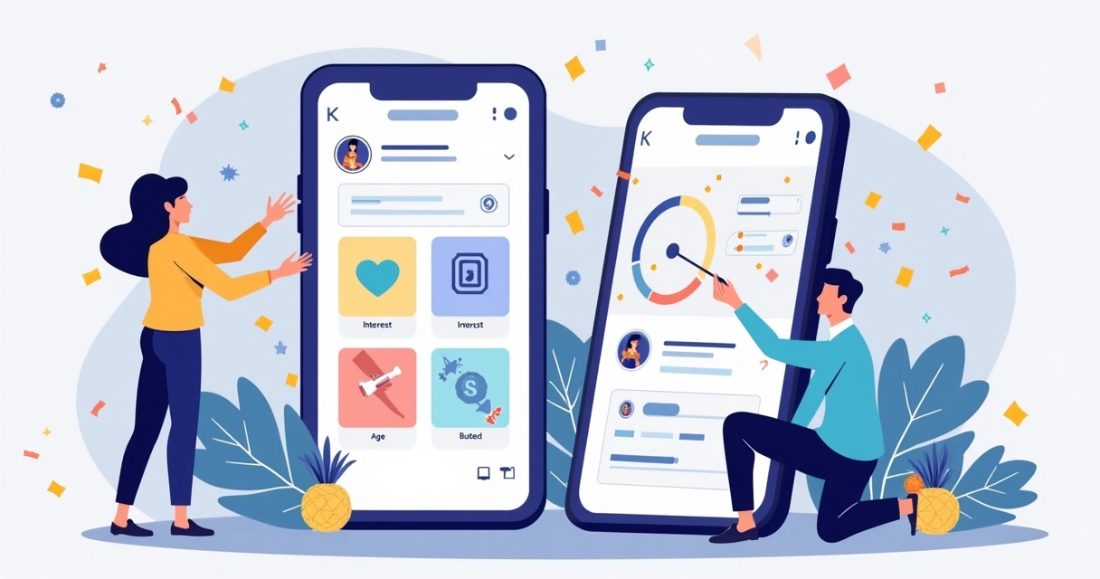 Telas mostrando configurações de público e orçamento de campanha no Instagram 