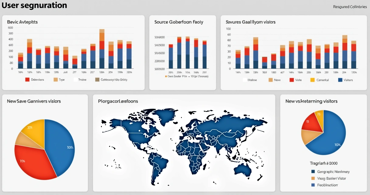 Dashboard mostrando segmentação de público do site por tipo de acesso 