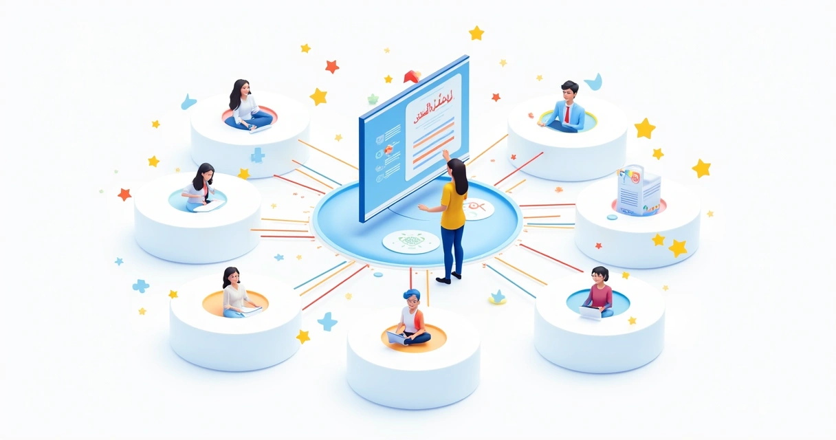 Ilustração de segmentação digital de público 