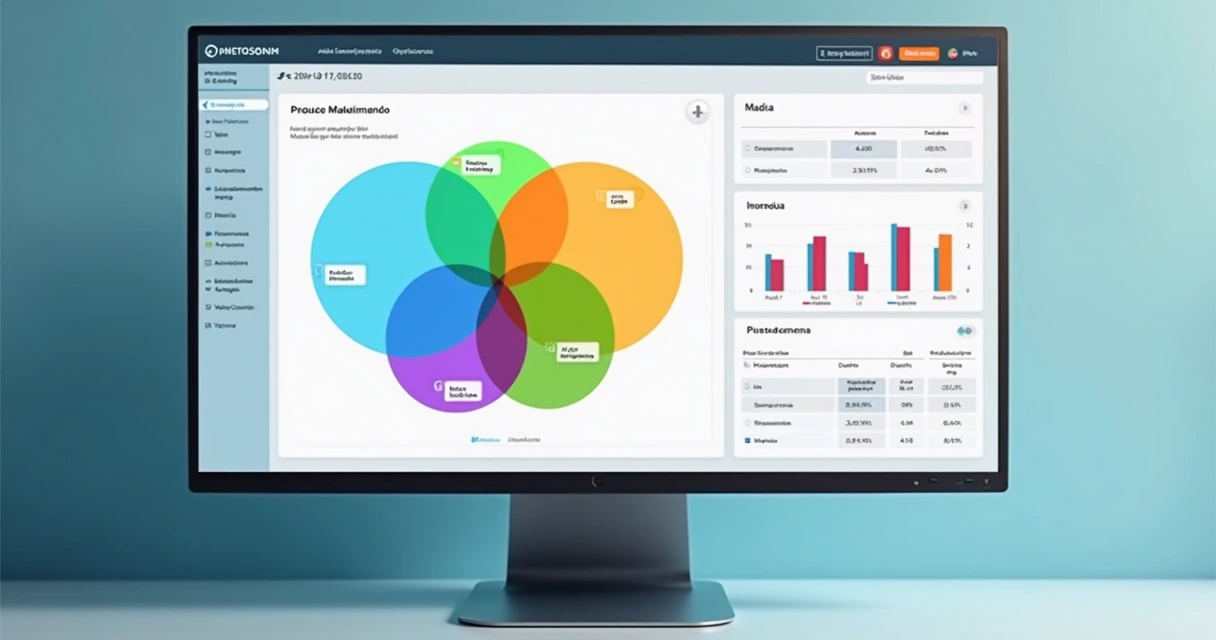 Gráfico colorido mostrando segmentos diferentes de público digital 