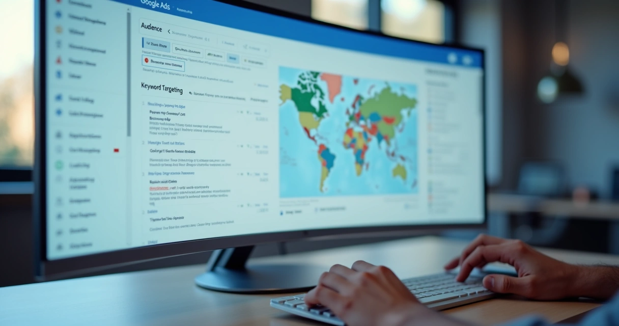 Tela de segmentação de público no Google Ads