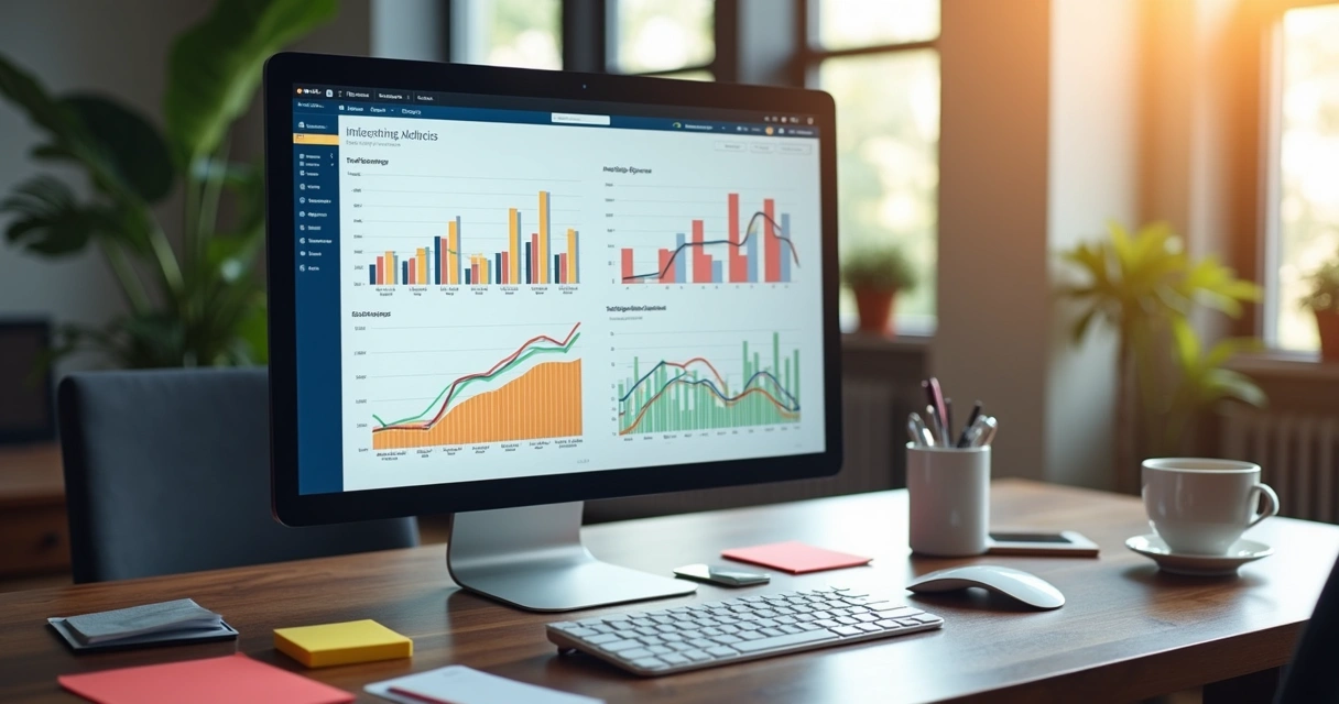 Gráfico colorido mostrando diferentes segmentos de público interagindo com anúncios em uma loja online