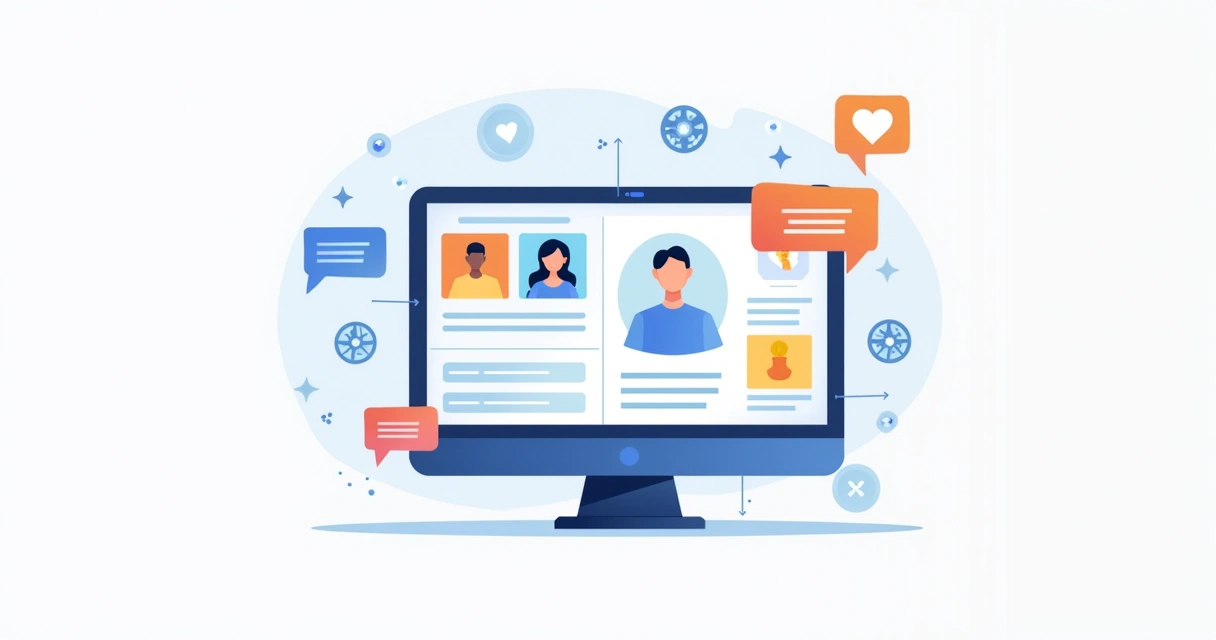 Segmentação de público em tela dividida com perfis de consumidores 