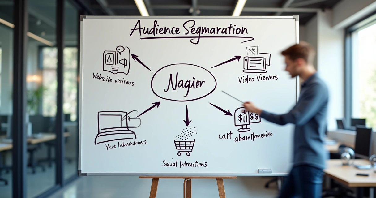 Diagrama de segmentação de público para remarketing