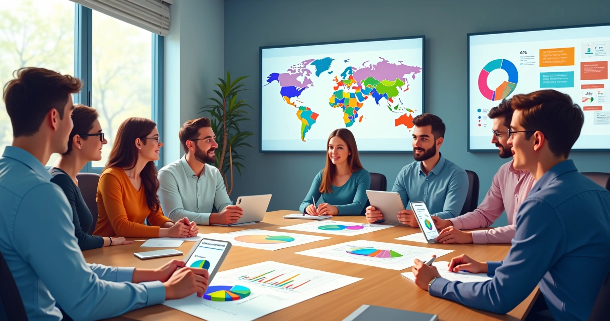Equipe analisando segmentação de público 