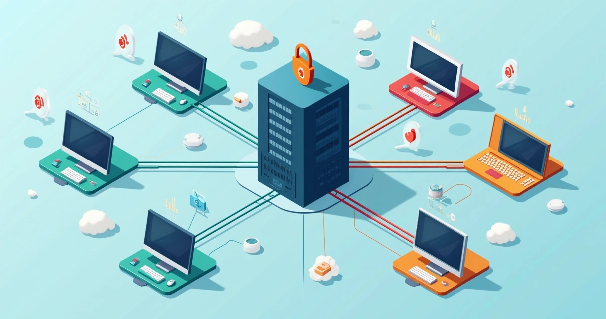 Rede de computadores segmentada por firewalls