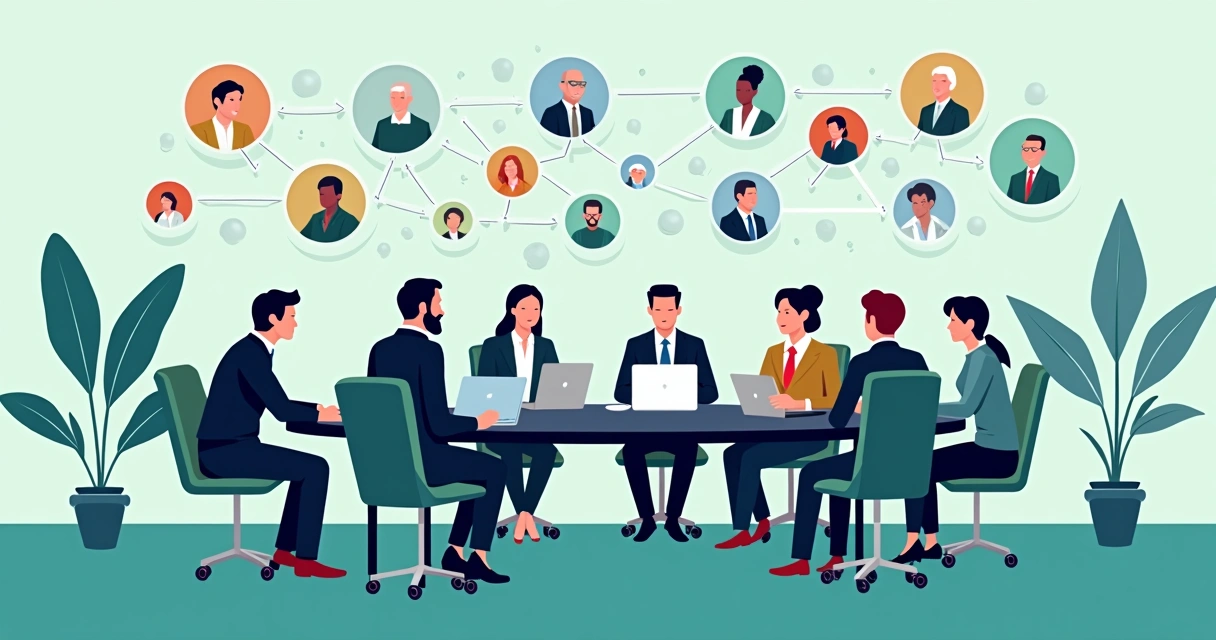 Ilustração de grupos diversos discutindo política em ambiente digital e presencial 
