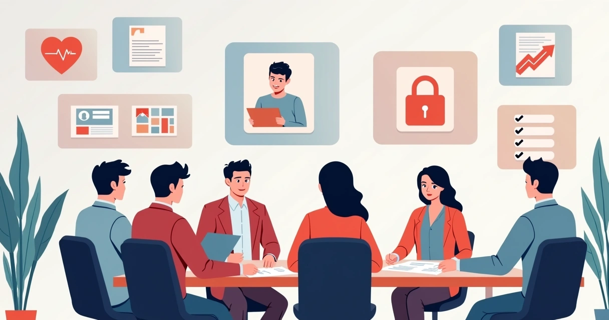 Reunião sobre marketing digital em segmentos regulados