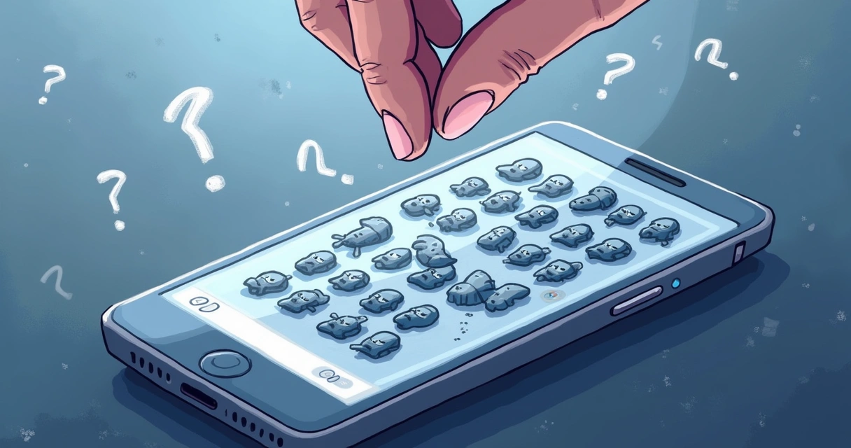 Perfis fantasmas e bots em fila em tela de smartphone