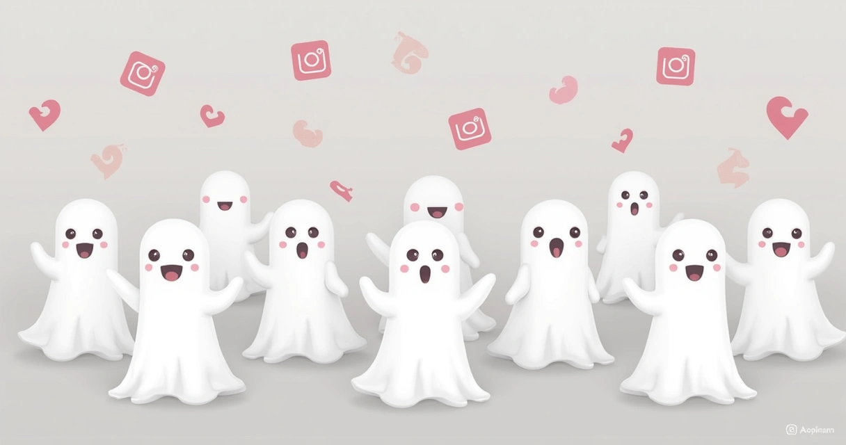 Perfis de seguidores fantasmas no Instagram com poucas postagens e sem engajamento 