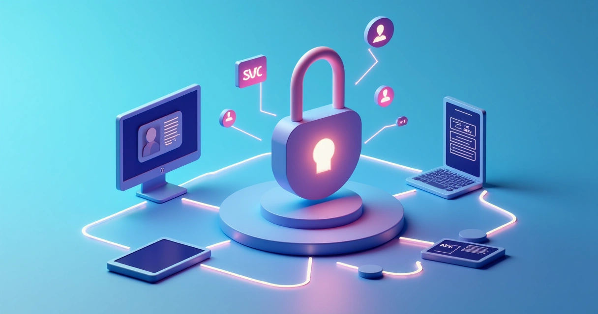 Proteção de dados em agendamento digital com cadeado e dispositivos 